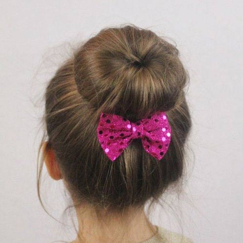 Hairdo with butterfly for school girls