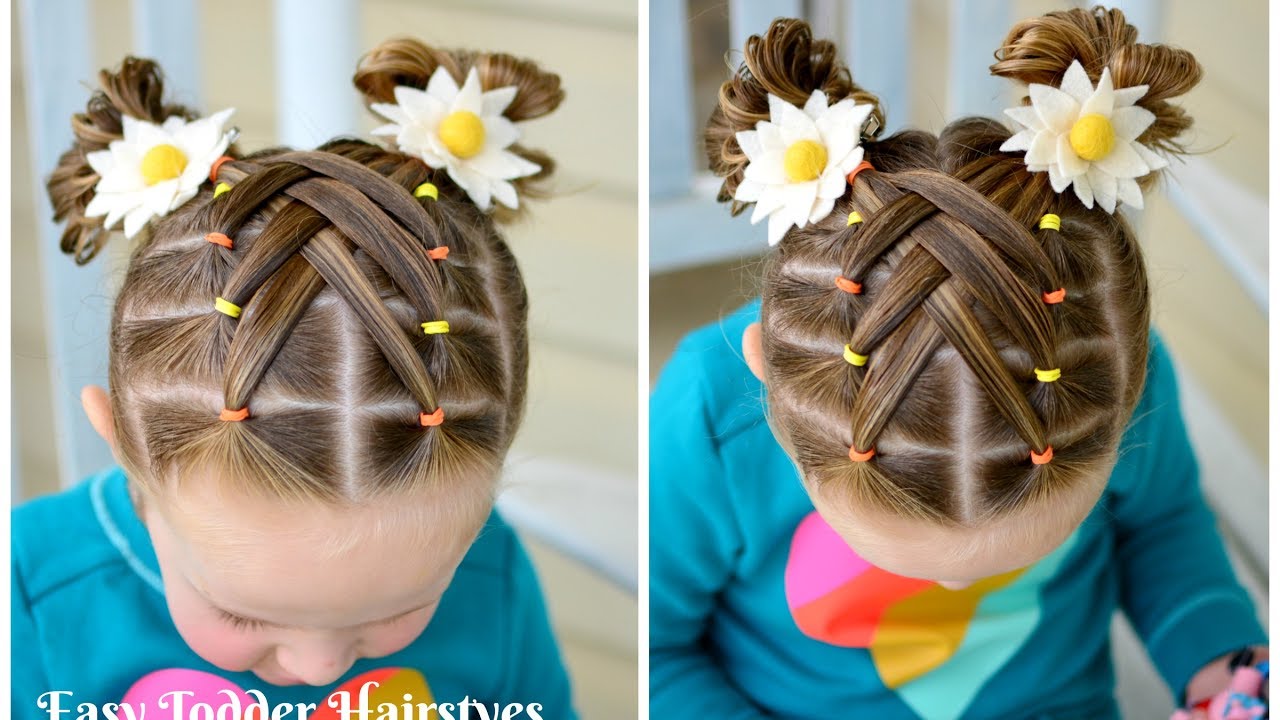 Full head braid style for little girls