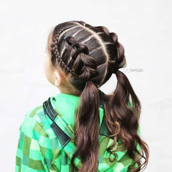 Dutch braids for long hair