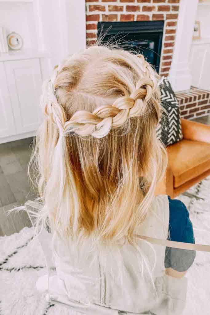 Braided hairstyle for school girls