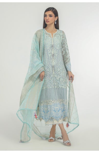 Sana safinaz blue dress for Eid
