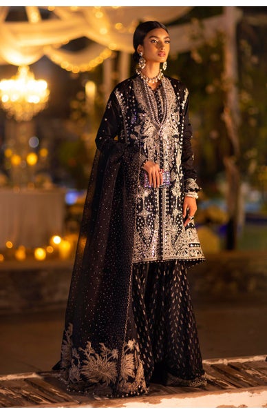 Sana Safinaz black luxury lawn dress