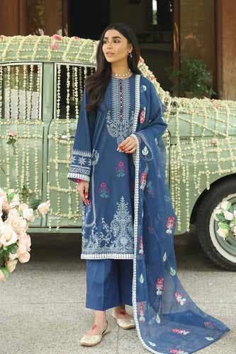 Crossstitch blue suit for girls