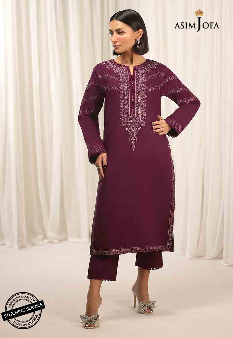 Asim Jofa purple dress for winter