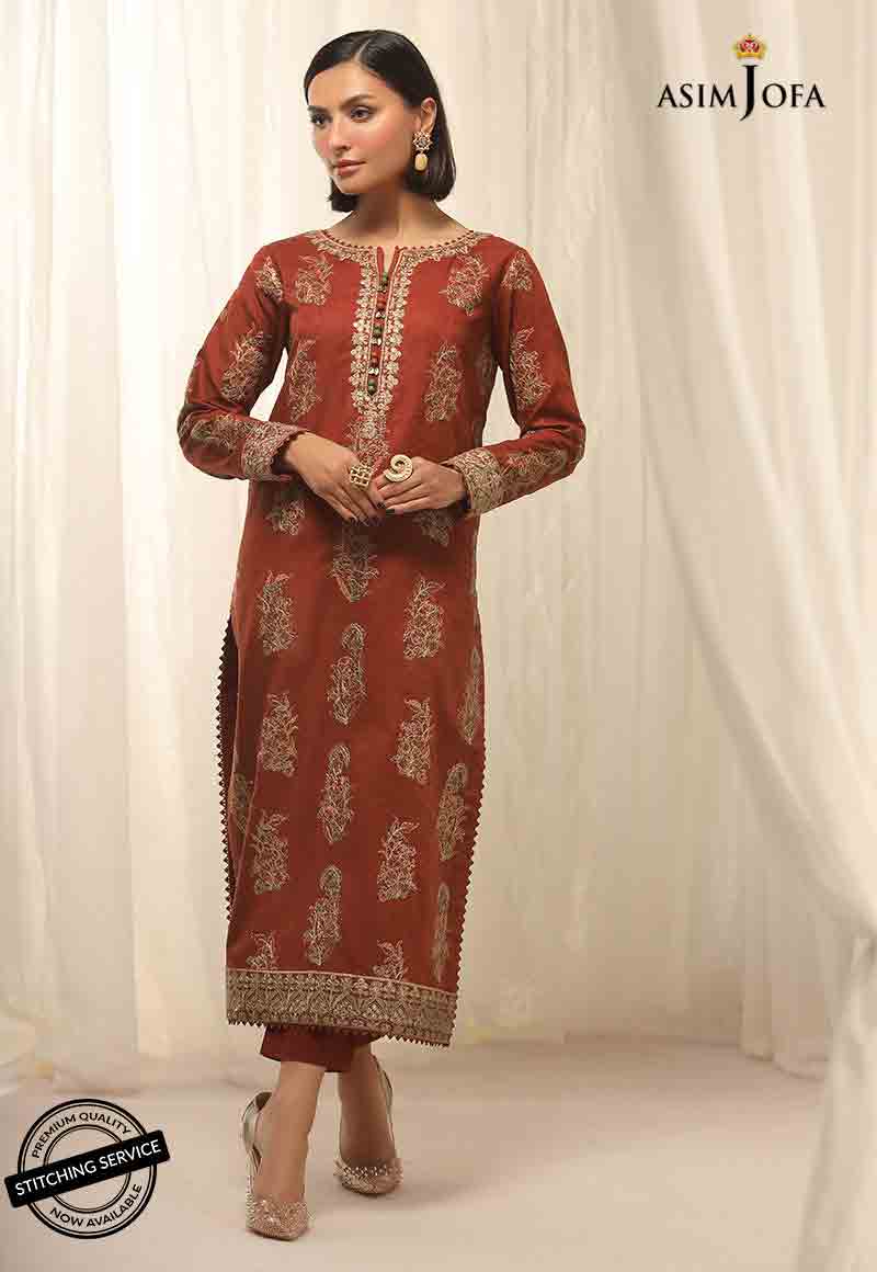 Asim Jofa 3 pcs embroidered dress