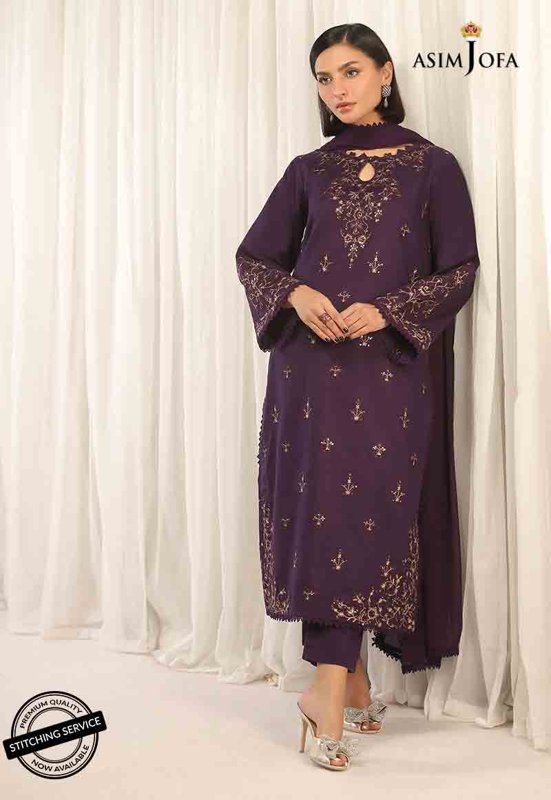 Asim Jofa three piece embroidered dress