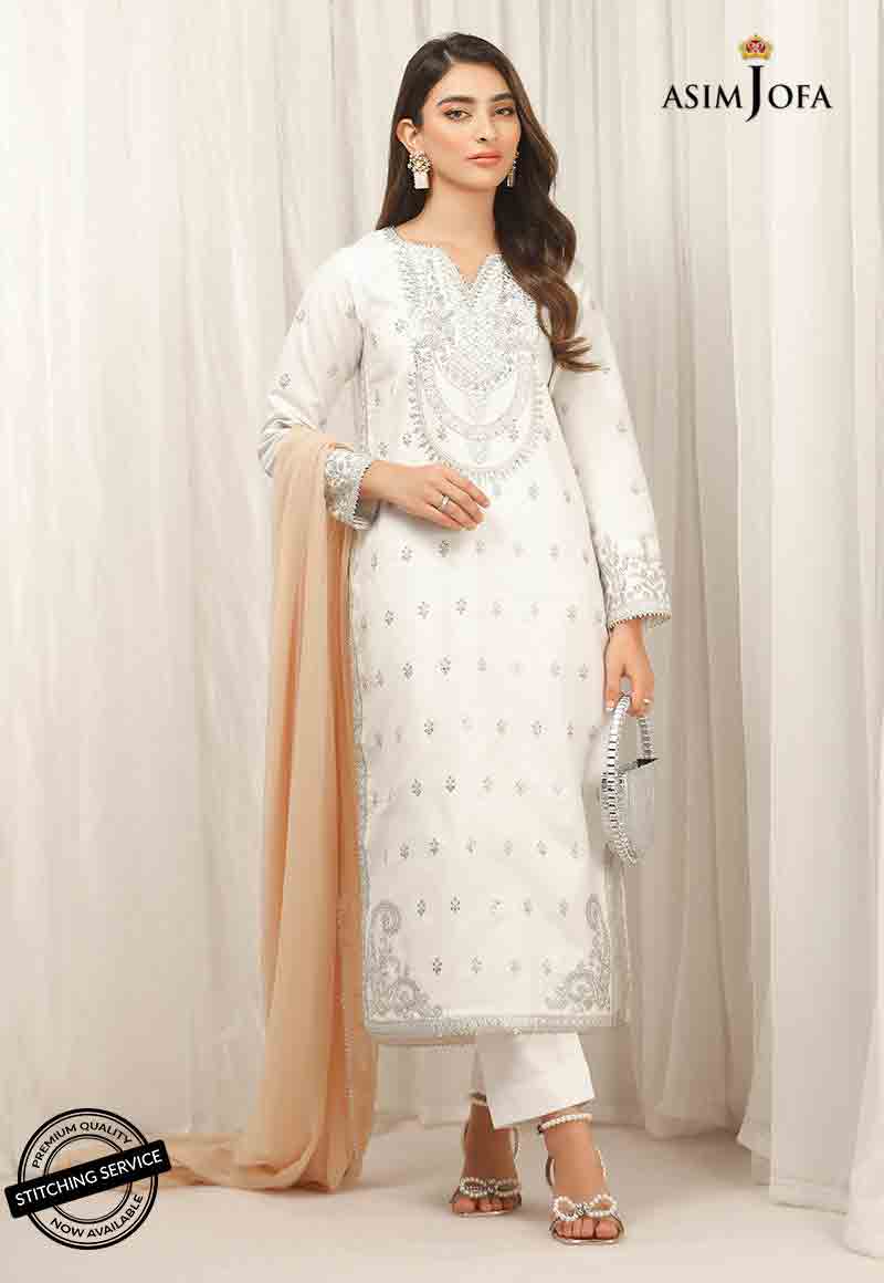 Asim Jofa white dress for women