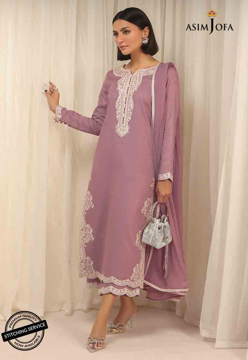 Asim Jofa plain dress for winter