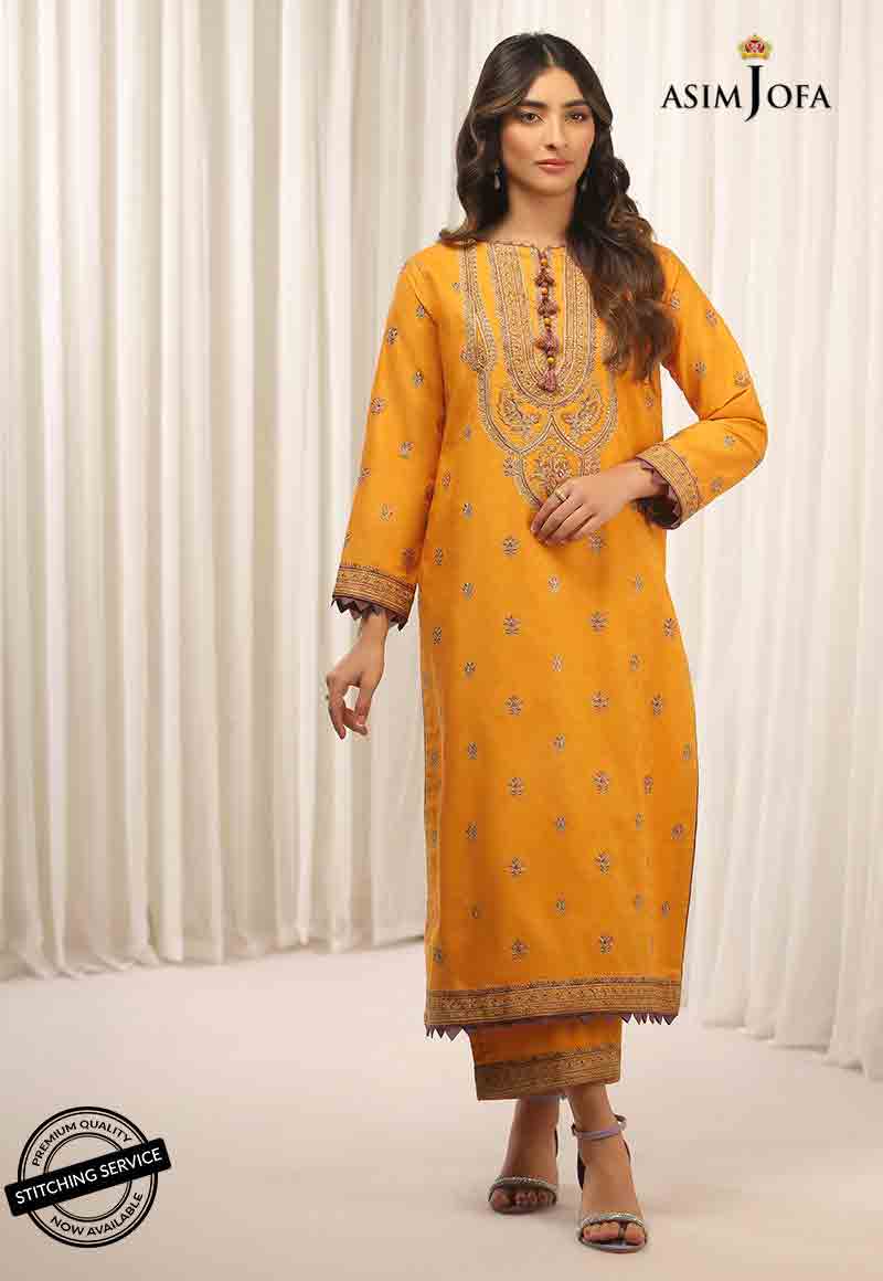 Asim Jofa mustard dress for women