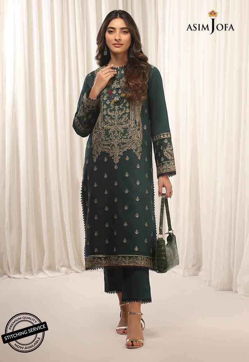 Asim Jofa embroidered dress for winter