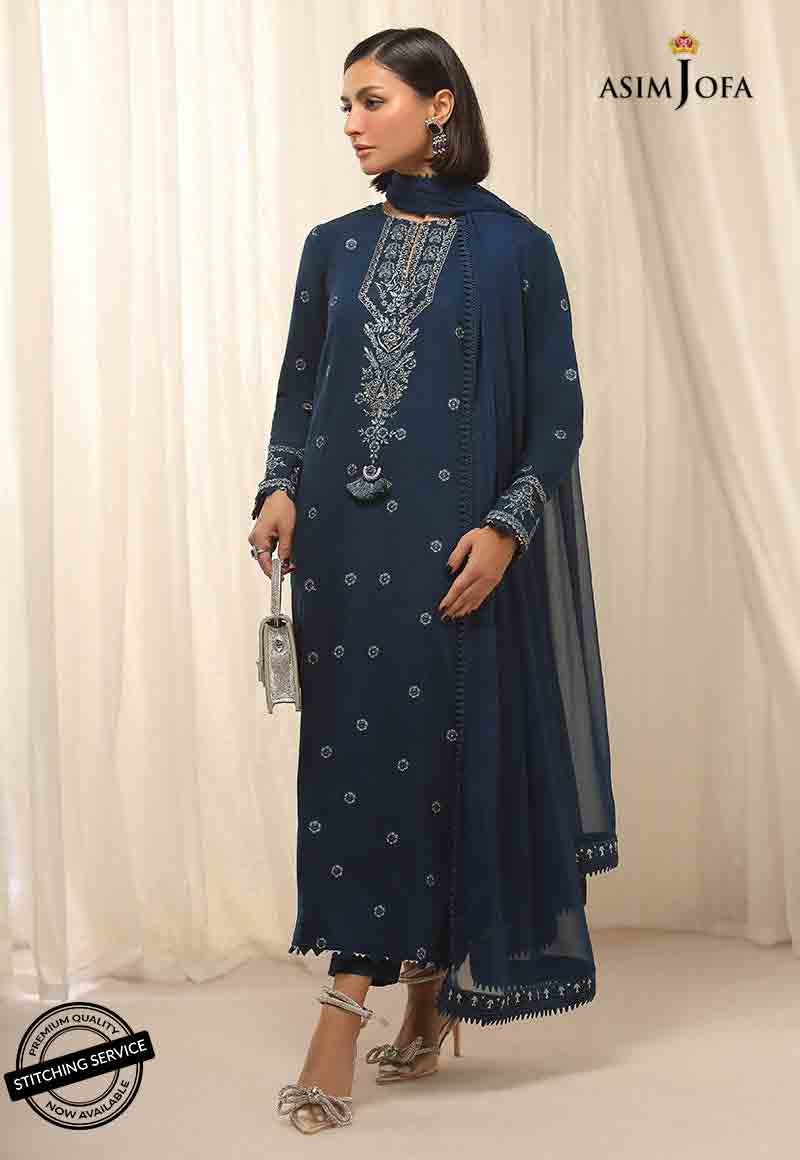 Asim Jofa navy blue dress for women