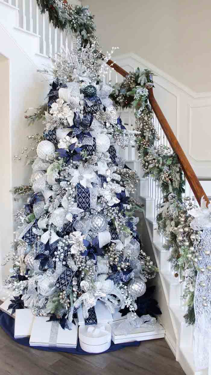 Ice blue Christmas tree