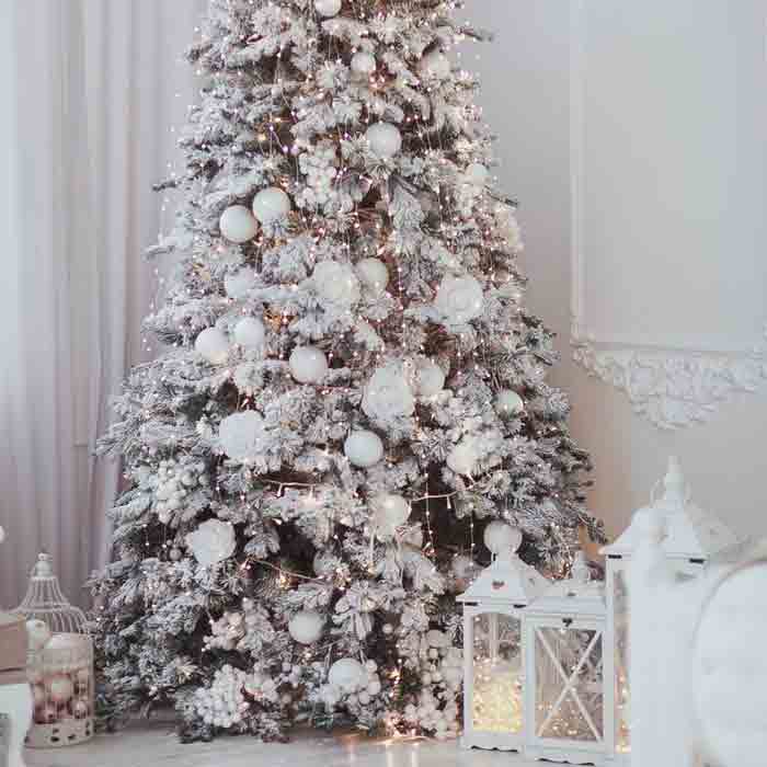 Snow Christmas tree theme