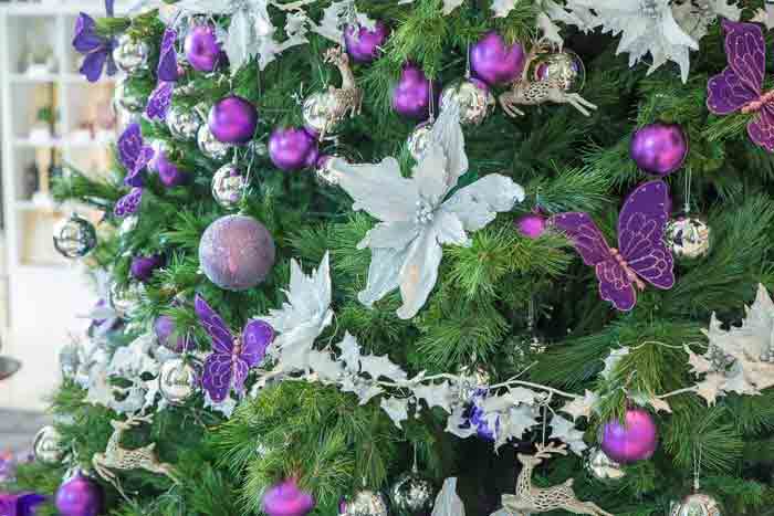 Purple and green Xmas tree