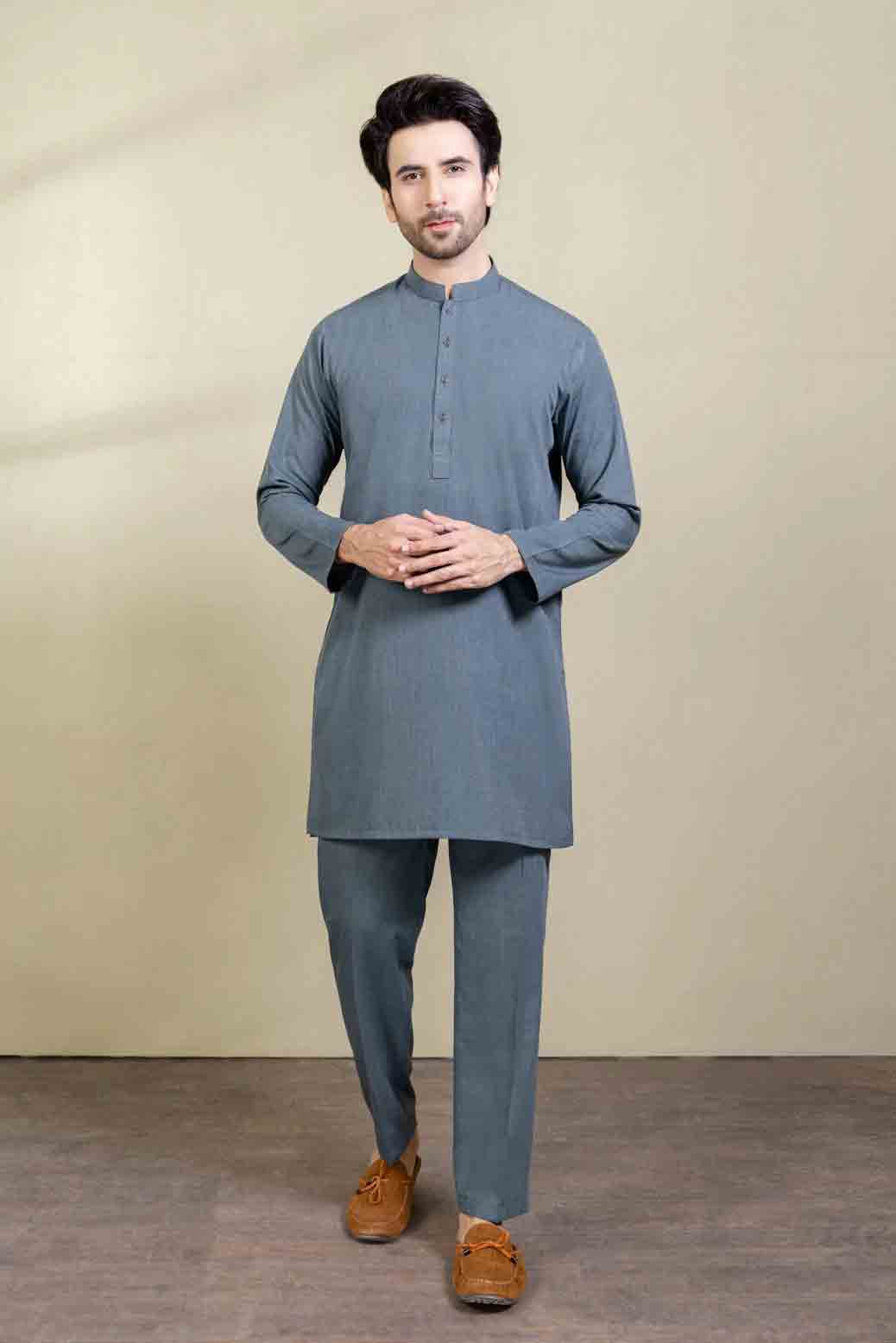 Bonanza blue kameez shalwar