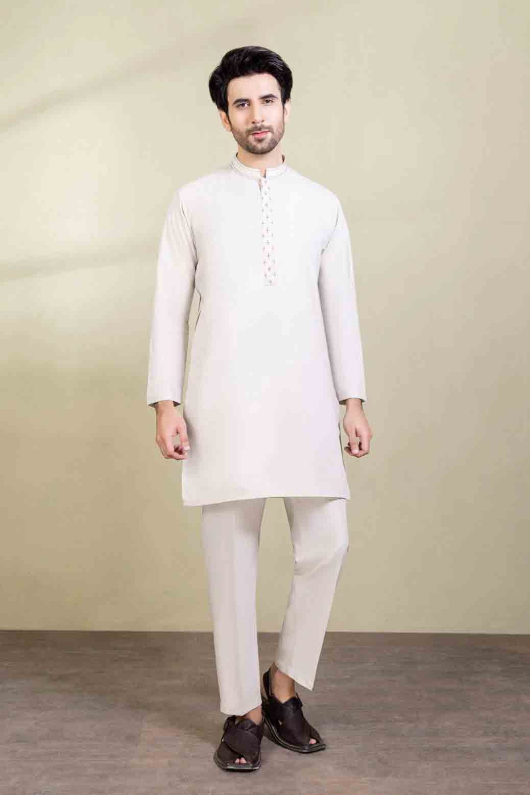 Bonanza white kurta shalwar