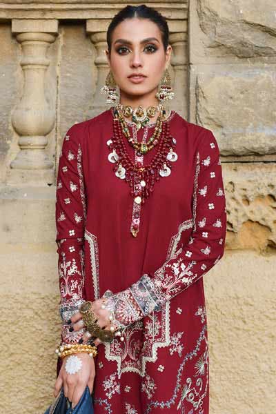 Qalamkar Red dress design