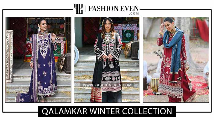 Qalamkar winter dresses for women