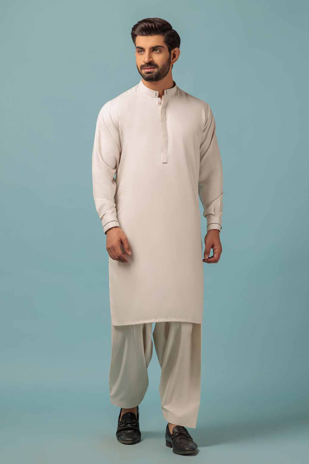 White shalwar kameez for men