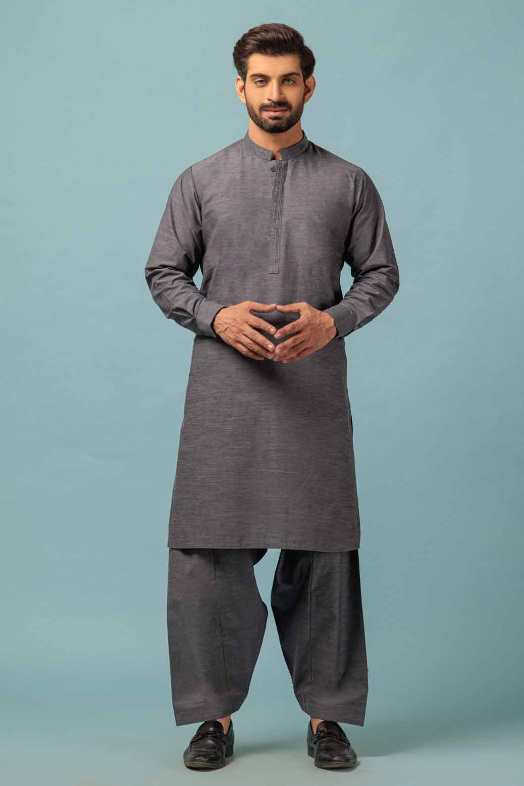 Grey dress design for men