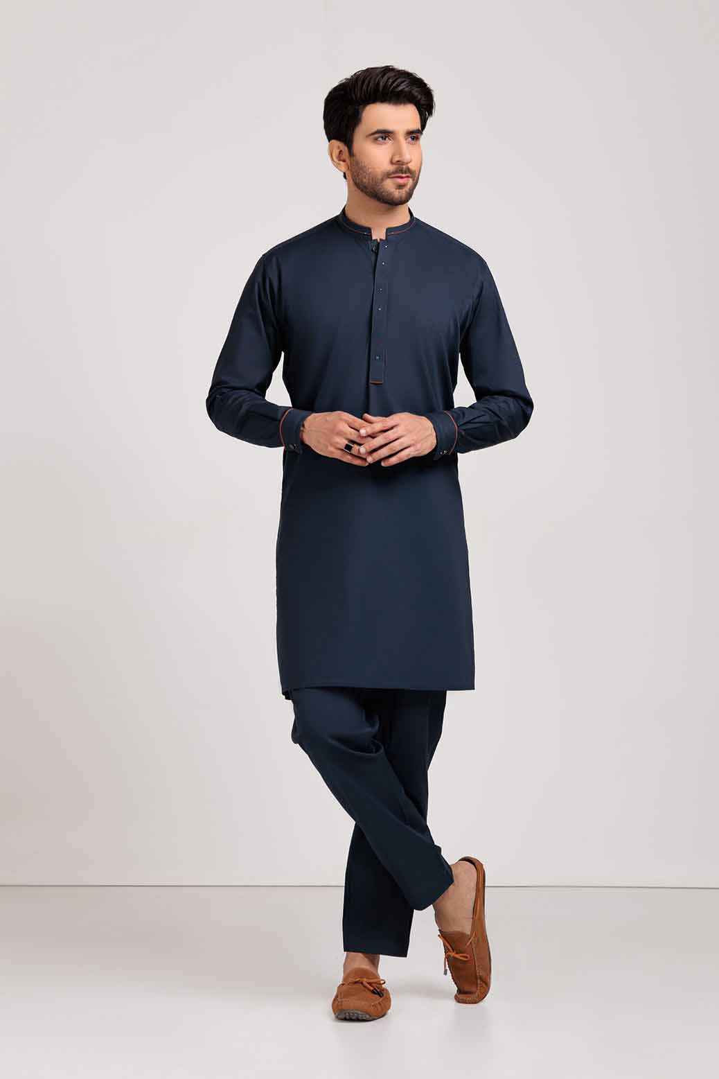 Blue shalwar suit for winter