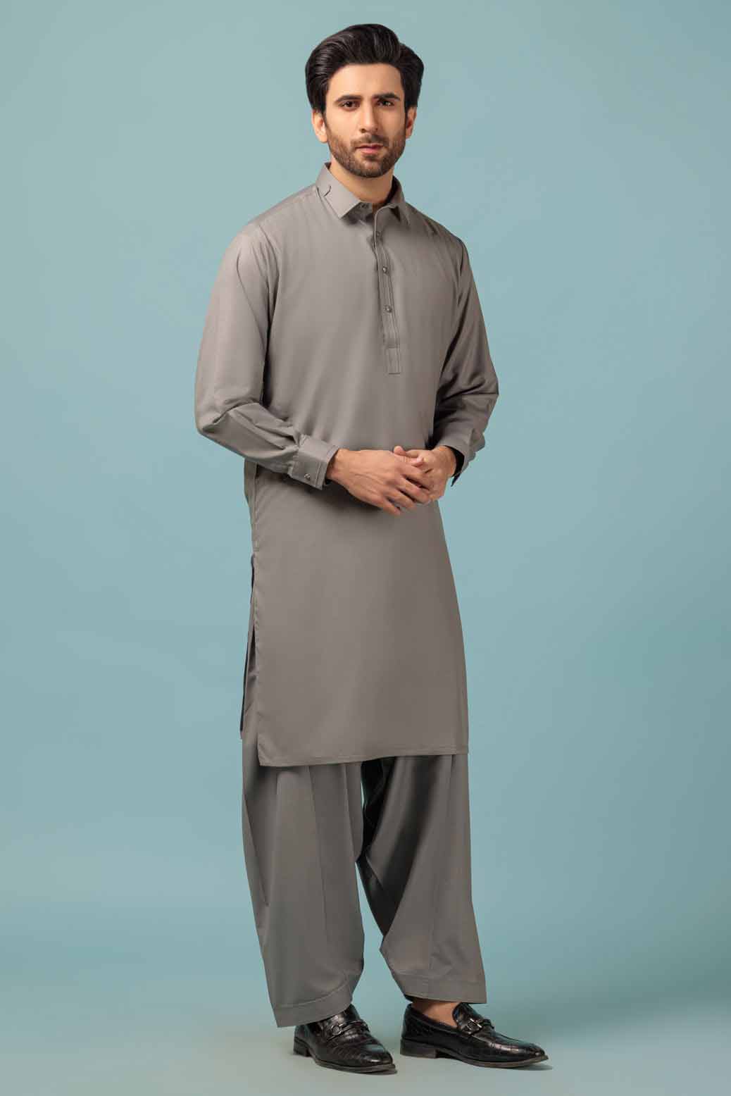 Bonanza grey shalwar suit for men