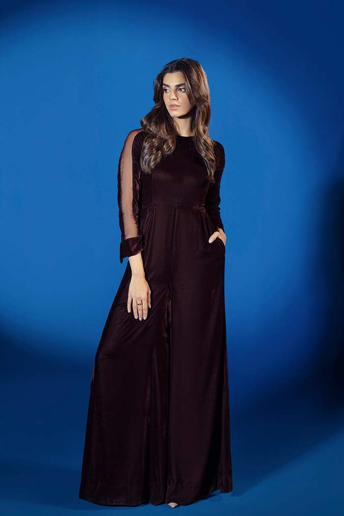 Lulusar velvet Girwal jumpsuit for winter