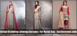 red, grey, off white latest bridal wedding lehenga dress designs 2018