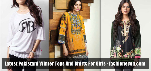 New designs of latest winter dresses in Pakista