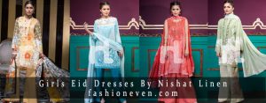 Latest girls eid dresses 2017 in Pakistan by Nishat Linen