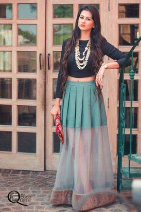 Pakistani long skirts for girls