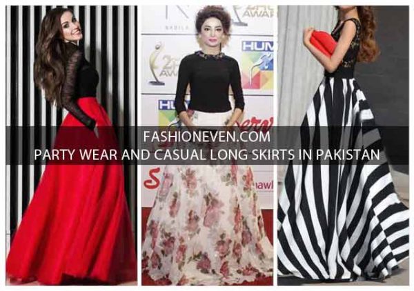 Latest Pakistani Long Skirts For Girls In 2024-2025 | FashionEven