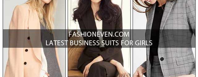 Latest peach black and grey business suits for women